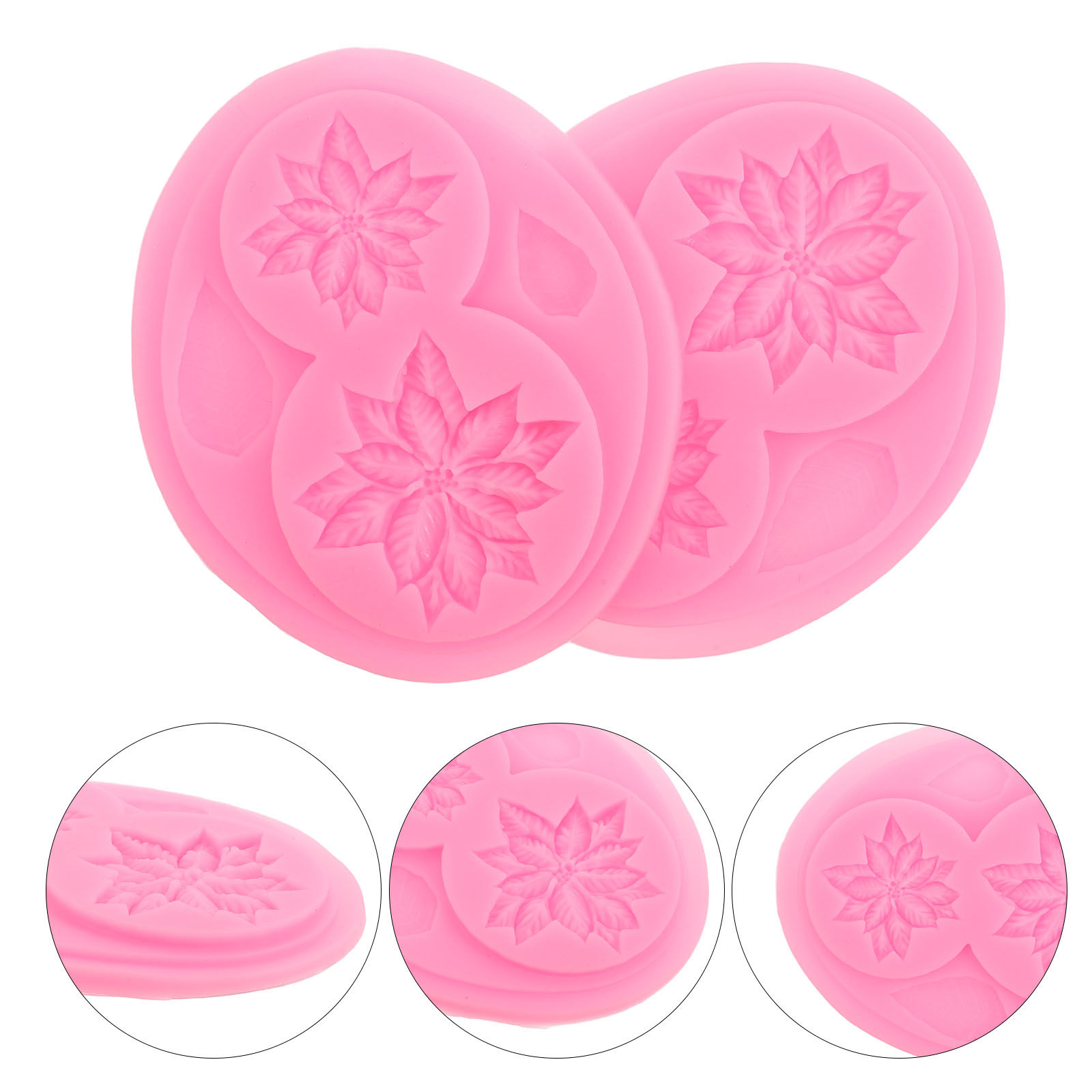 Soap Making Silicone Molds - قالبين السيليكونيين المزخرفين بالزهور لتزيين الكيك