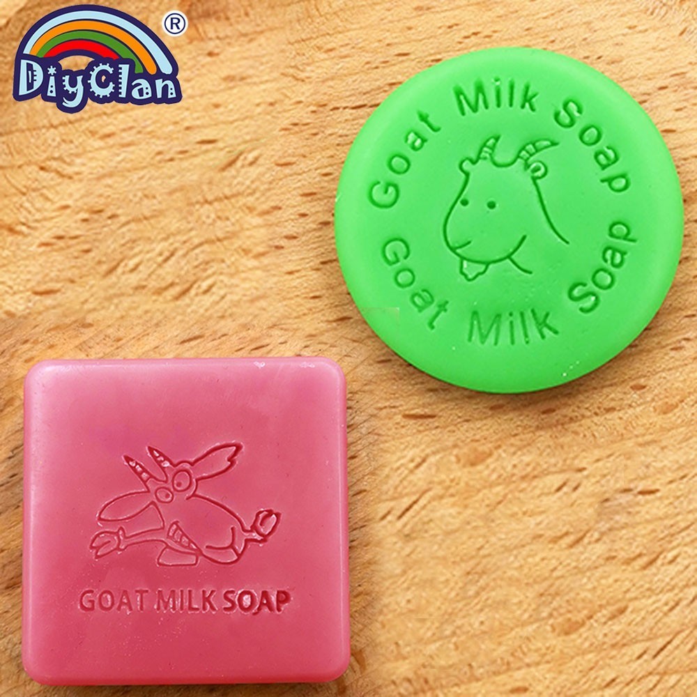 Soap Making Goats Milk - قالب ختم صابون يدوي الصنع من