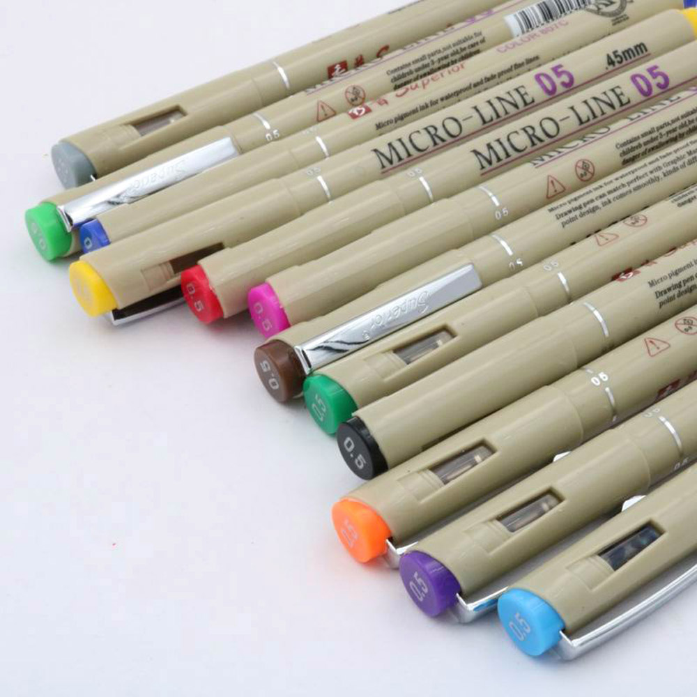 12 لونًا أقلام نقطة مسامية تصم - مراجعة Copic Marker Sketch وسعره