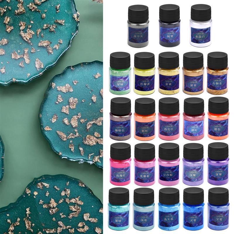 24 لون راتنجات الايبوكسي صبغ ا - مراجعة Mica Powder Colorant وسعره