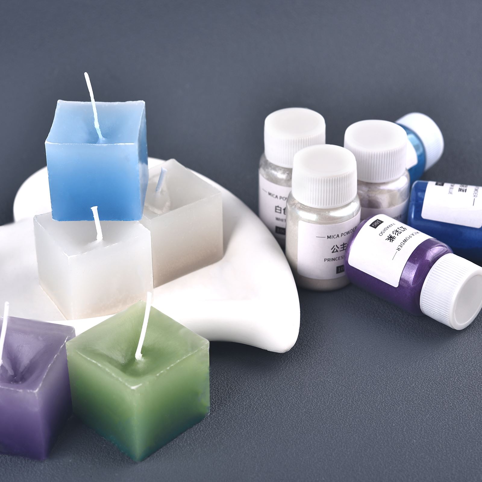 عامل تلوين الشموع ، مسحوق المي - مراجعة Mica Powder Colorant وسعره