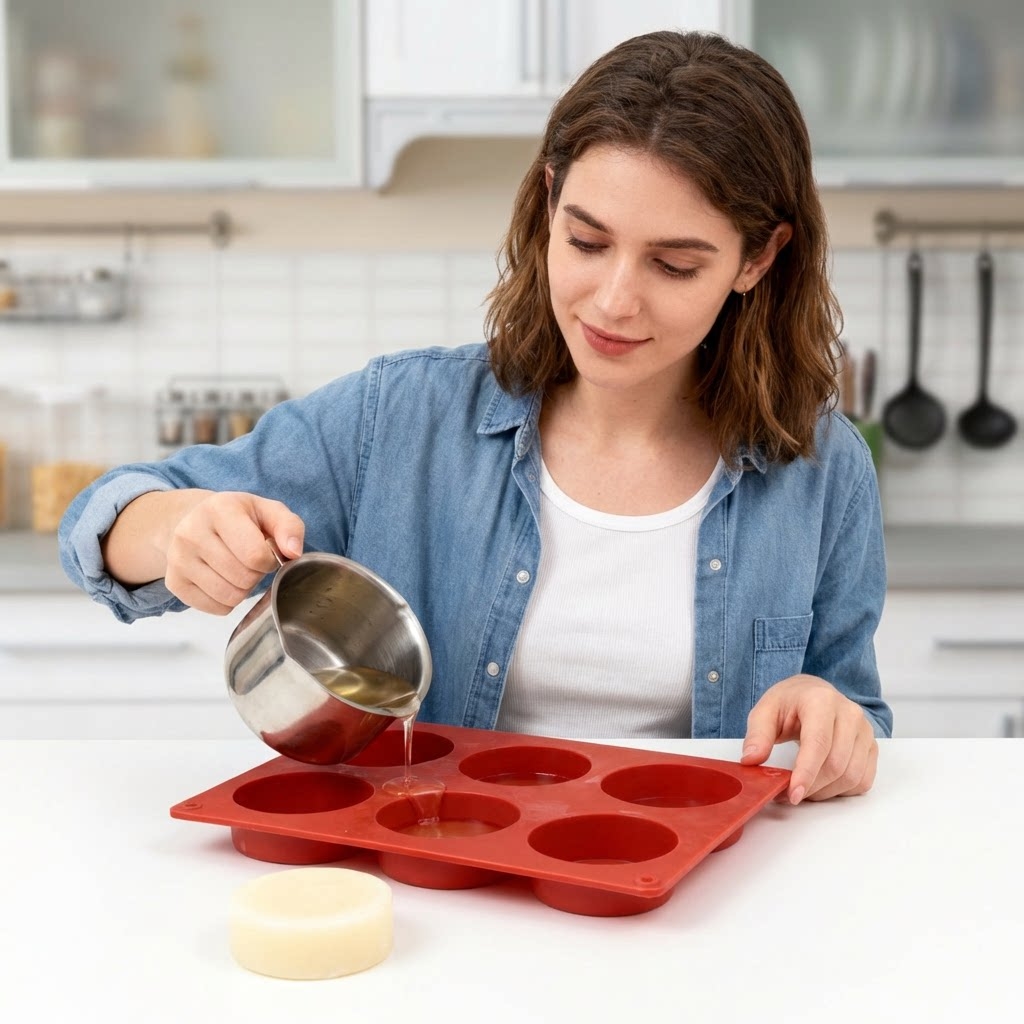قالب صابون سيليكون دائري، أداة - مراجعة Soap Making Silicone Molds وسعره